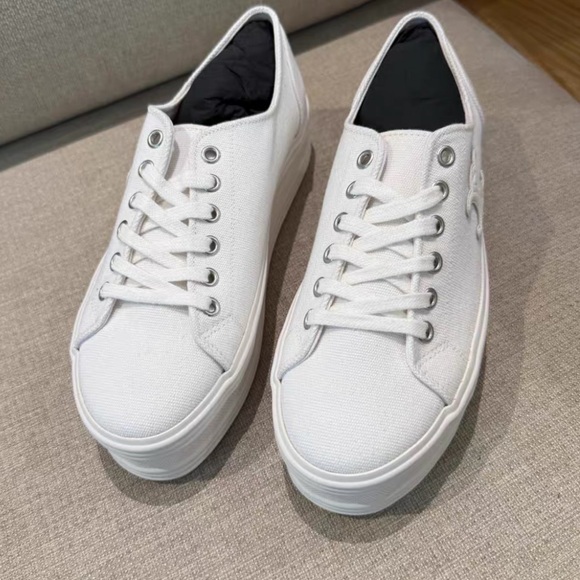Celine White Canvas Sneakers - Picture 1 of 4